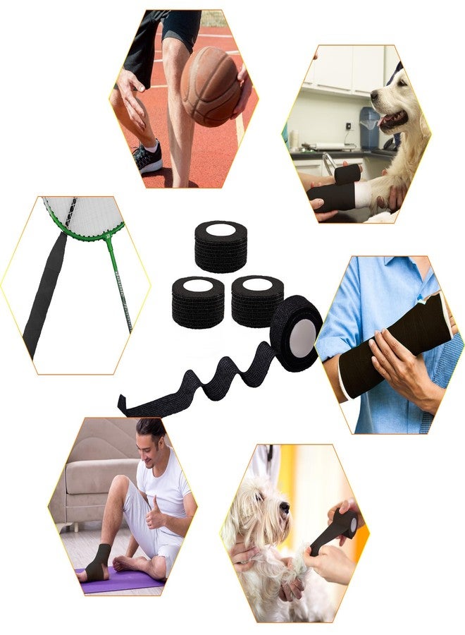 BQTQ 168 Rolls Self Adhesive Bandage Wrap 1 Inch Self Adherent Wraps Black Stretch Selfstick Bandages for Wrist Ankle Swelling Sprains - Image 5